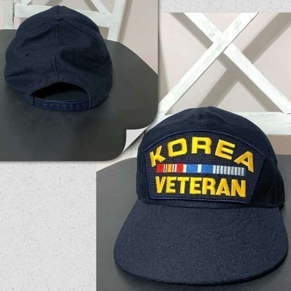 Vintage Miliary Korea Veteran Trucker Hat retro Combat War cap Asia USA Made - Picture 1 of 4
